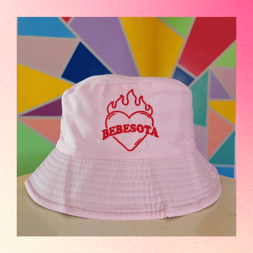 Bebesota bucket hat from Adelita's Apparel shown as a Galentine's Day or Valentine's Day gift