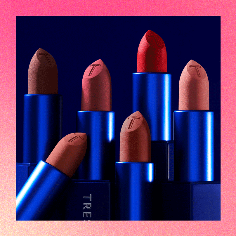 A collection of different shades of Empower Me matte lipstick from Treslúce Beauty shown as a Galentine's Day or Valentine's Day gift